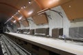 Metro station of the Sofia subway during construction in Sofia, Bulgaria Ã¢â¬â aug 29, 2012. Royalty Free Stock Photo